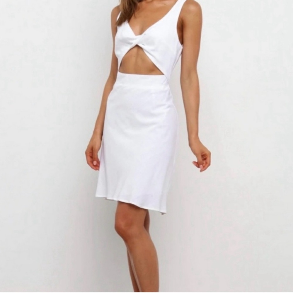 Petal & Pup Cream Textured Mini Dress